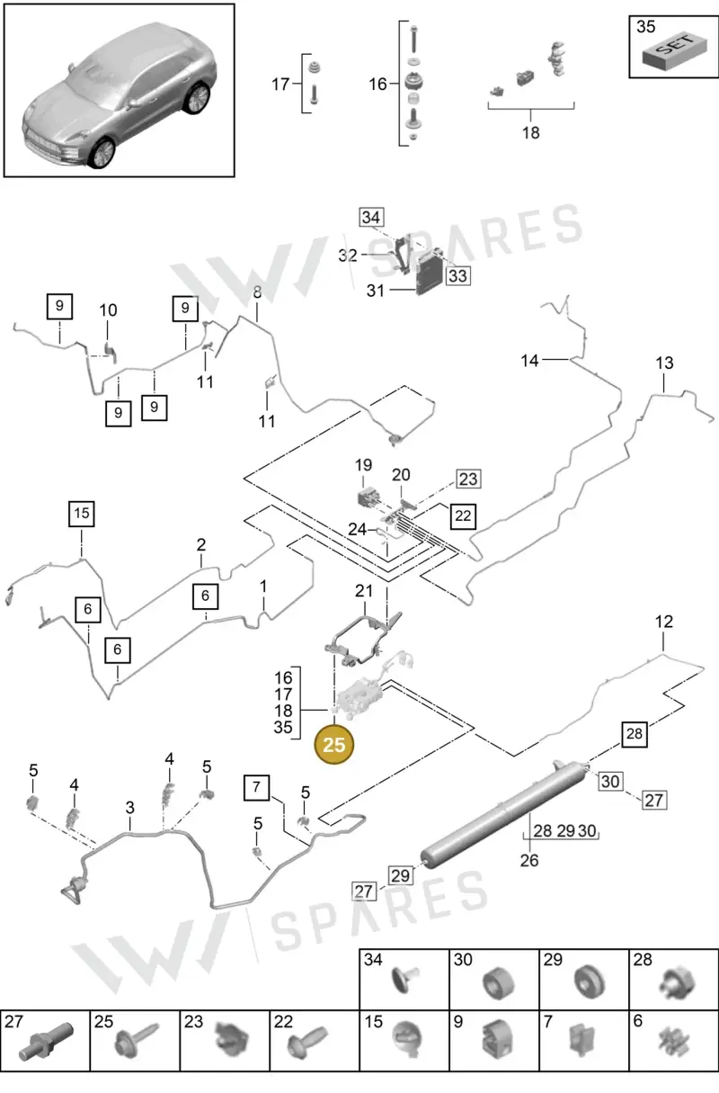 N91067801 — Porsche Macan R4 TFSI (2018-) diagram p52502020, position 25