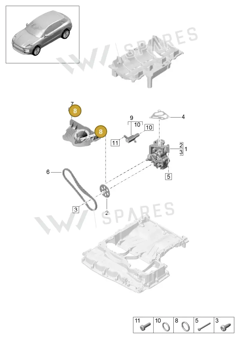 N91069701 — Porsche Macan R4 TFSI (2018-) diagram p52000012, position 8