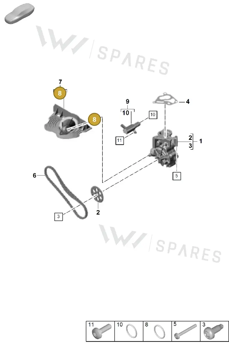 N91069701 — Porsche Cayenne Hybrid Coupe (2023-) diagram p60104010, position 8