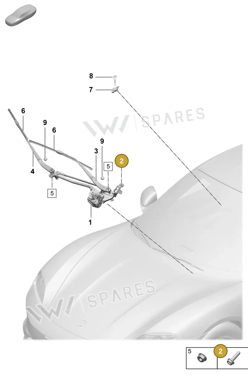 N91070201 — Porsche Taycan Sport Turismo (2023-) diagram p64906000, position 2