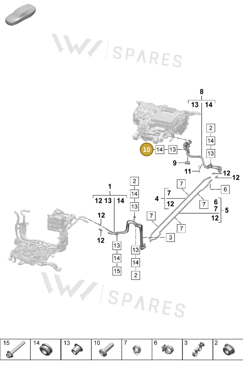 N91071702 — Porsche Taycan Sport Turismo (2023-) diagram p64155070, position 10