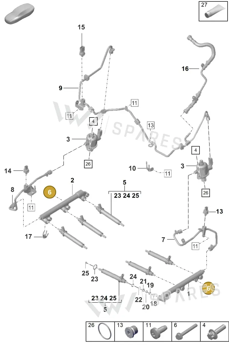 N91073402 — Porsche 992 Carrera 4 GTS (2018-2024) diagram p53107000, position 6