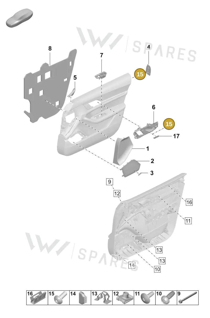 N91074201 — Porsche Taycan Sport Turismo (2023-) diagram p56808450, position 15