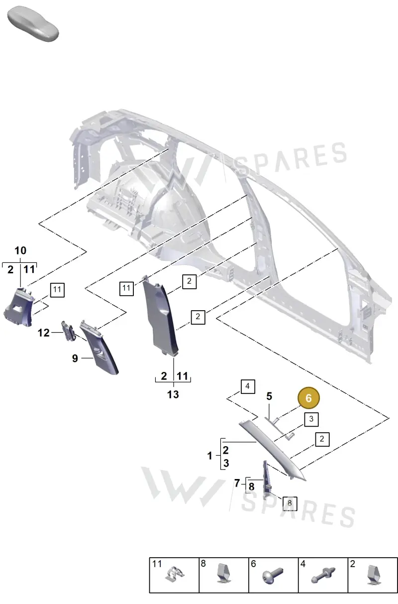 N91074201 — Porsche Cayenne Hybrid Coupe (2023-) diagram p60807200, position 6