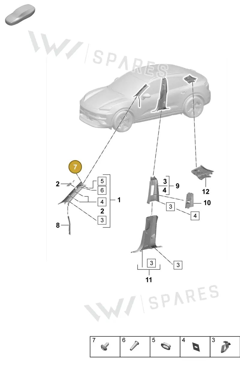 N91074201 — Porsche Macan 4 (2024-) diagram p61807200, position 7