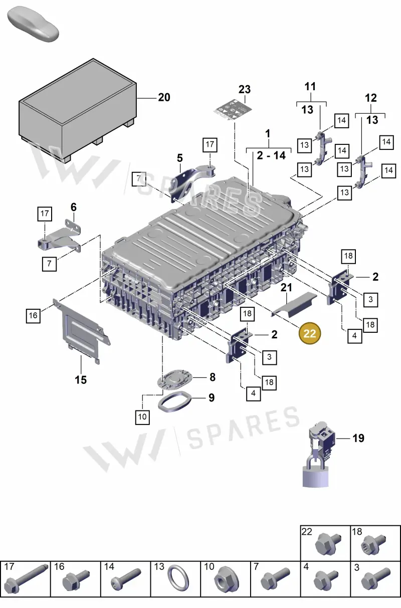 N91079301 — Porsche Cayenne Hybrid Coupe (2023-) diagram p60251010, position 22