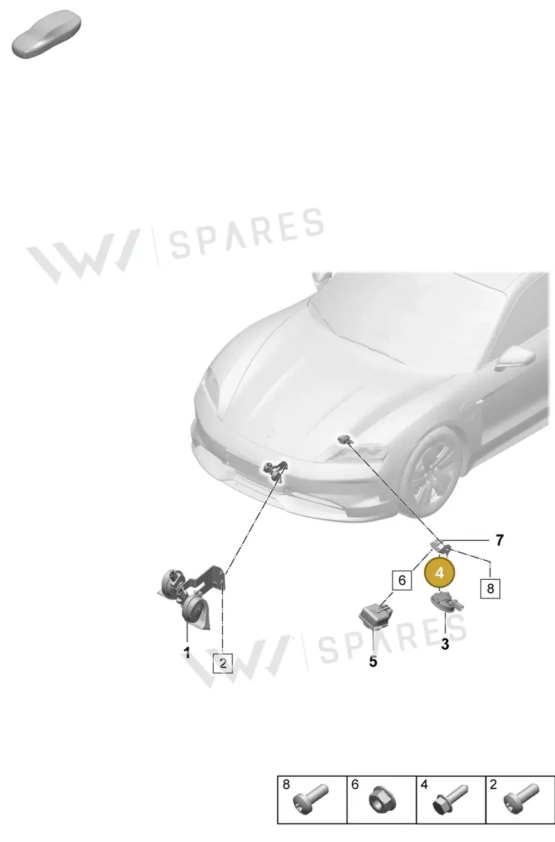 N91079301 — Porsche Taycan Sport Turismo (2023-) diagram p64905000, position 4