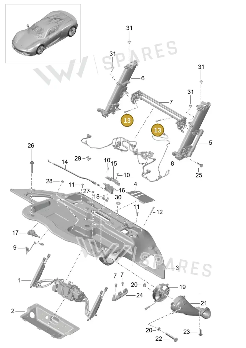 N91079602 — Porsche 918 Spyder (2014-2015) diagram p43803010, position 13