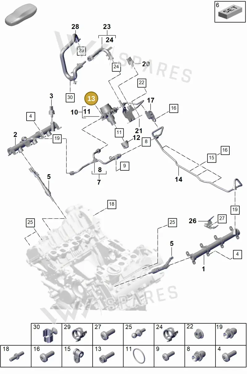 N91084201 — Porsche Cayenne Hybrid Coupe (2023-) diagram p60107010, position 13