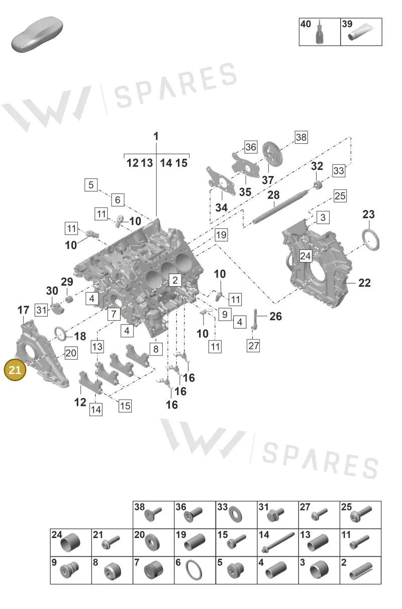 N91096901 — Porsche Panamera (2023-) diagram p58101110, position 21