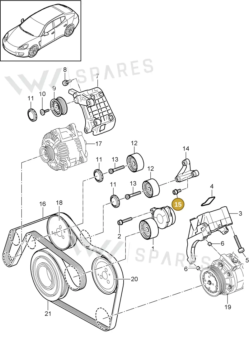 N91104602 — Porsche Panamera (2009-2016) diagram p35102090, position 15
