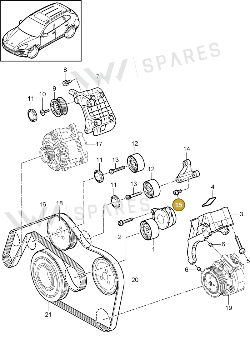 N91104602 — Porsche Cayenne (2010-2018) diagram p37102092, position 15