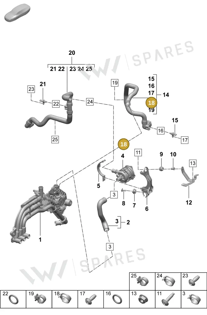 N91106101 — Porsche Macan 4 (2024-) diagram p61155020, position 18