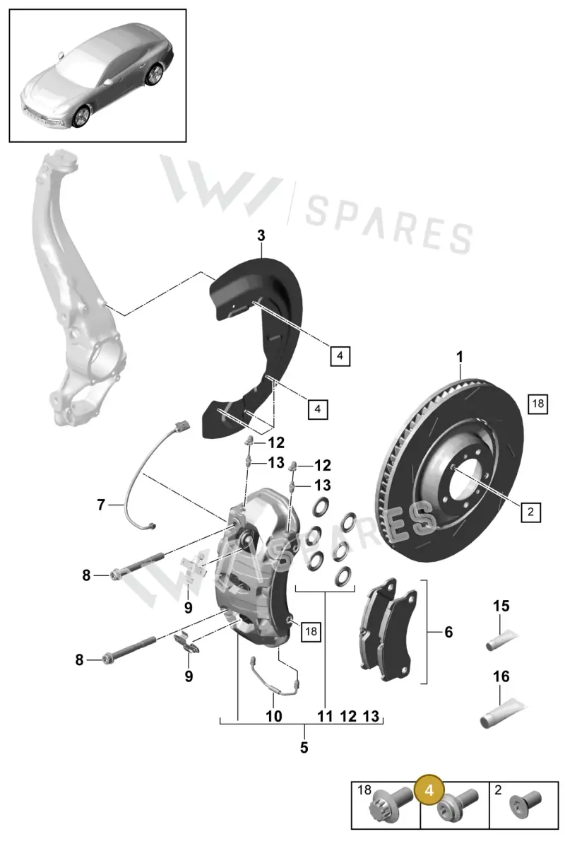 N91126102 — Porsche Panamera 4 Hybrid (2016-2020) diagram p49602000, position 4