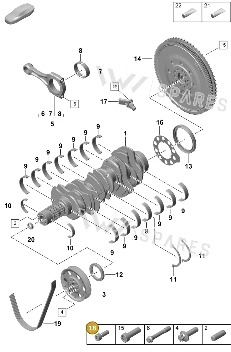 N91126601 — Porsche Boxster Spyder (2019-) diagram p55102005, position 18