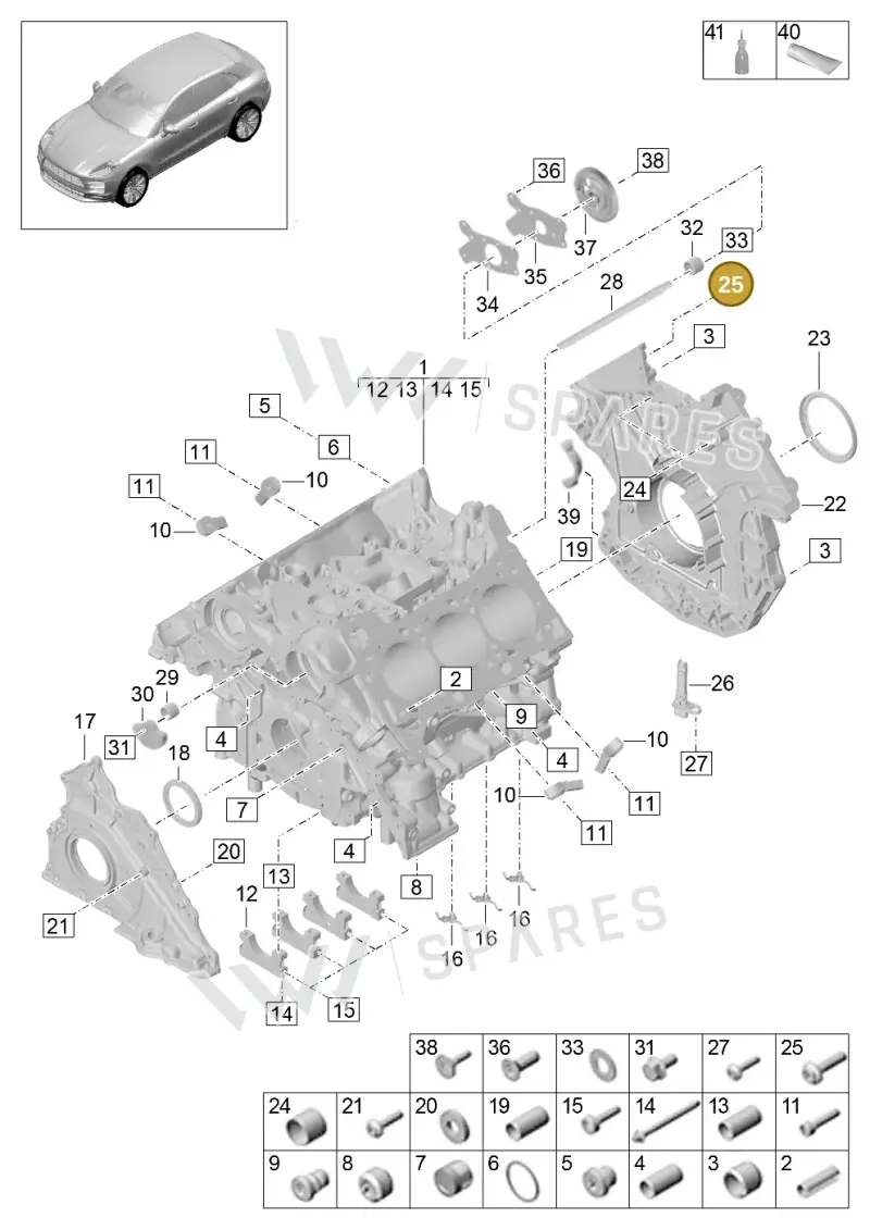 N91127902 — Porsche Macan R4 TFSI (2018-) diagram p52000003, position 25