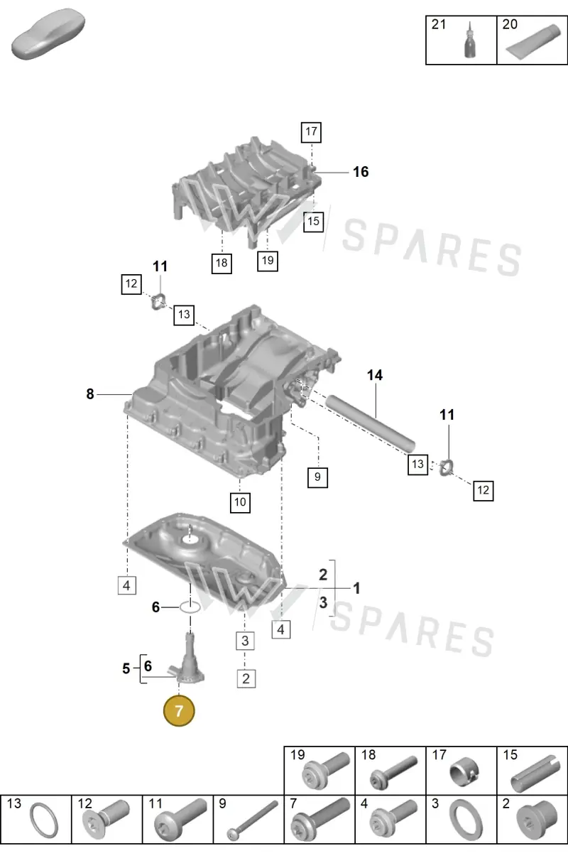 N91127902 — Porsche Panamera 4 Hybrid (2020-2023) diagram p58104110, position 7