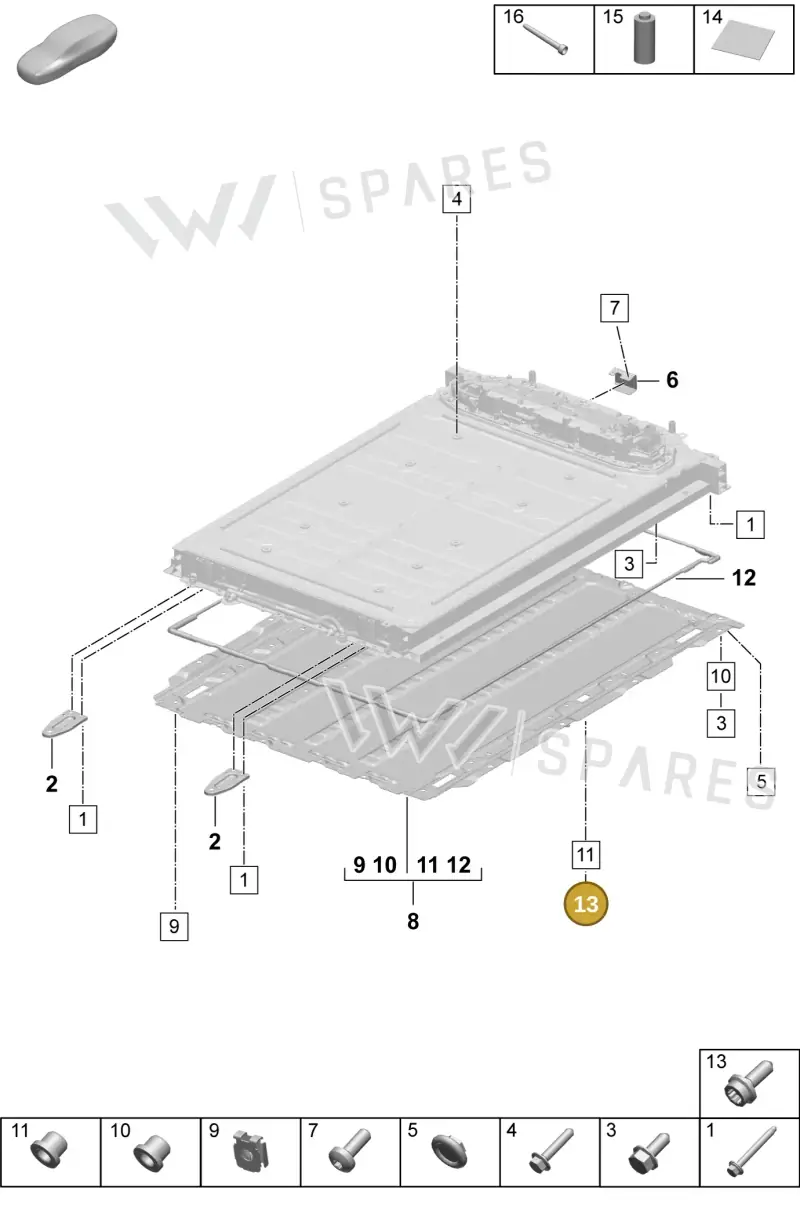 N91128001 — Porsche Macan 4 (2024-) diagram p61251005, position 13