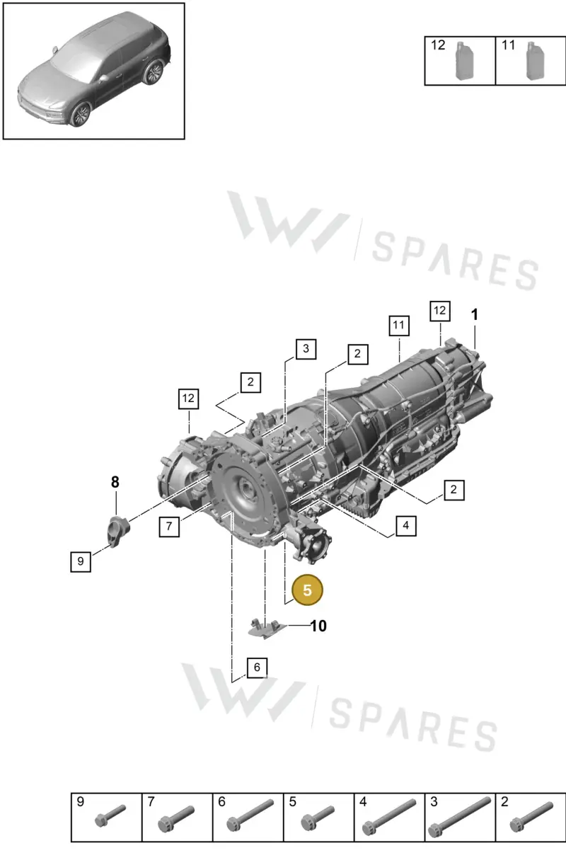 N91129101 — Porsche Cayenne Diesel V6 (2017-2023) diagram p51320015, position 5