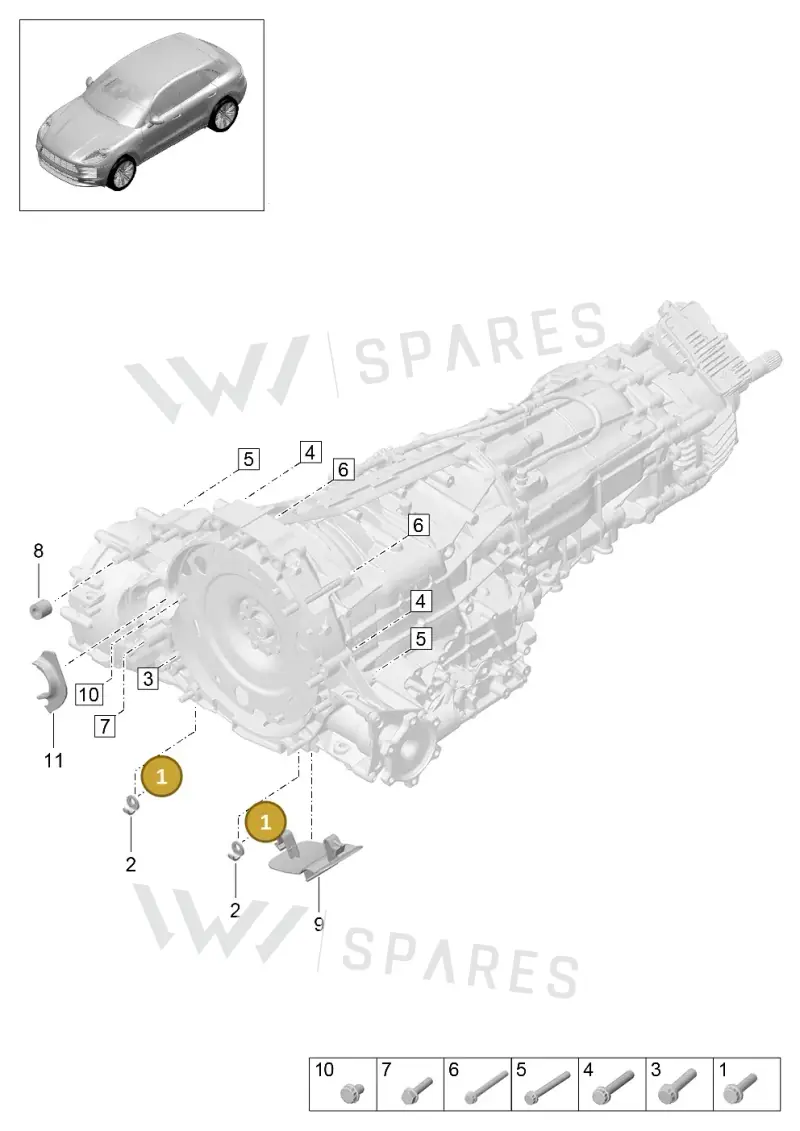 N91129101 — Porsche Macan R4 TFSI (2018-) diagram p52306010, position 1
