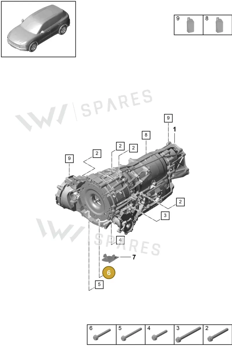 N91129201 — Porsche Cayenne Diesel V6 (2017-2023) diagram p51320000, position 6