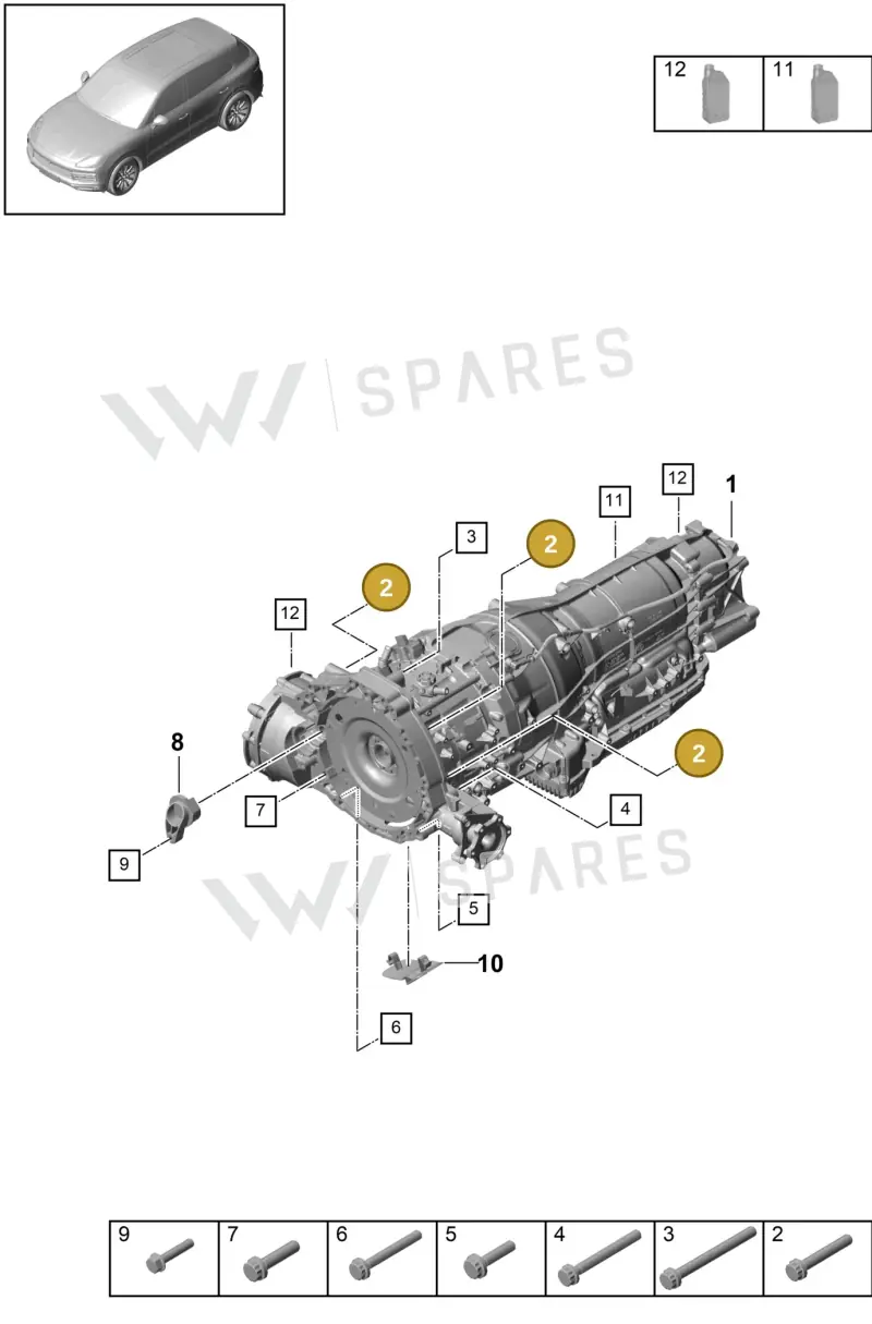 N91129501 — Porsche Cayenne Diesel V6 (2017-2023) diagram p51320015, position 2