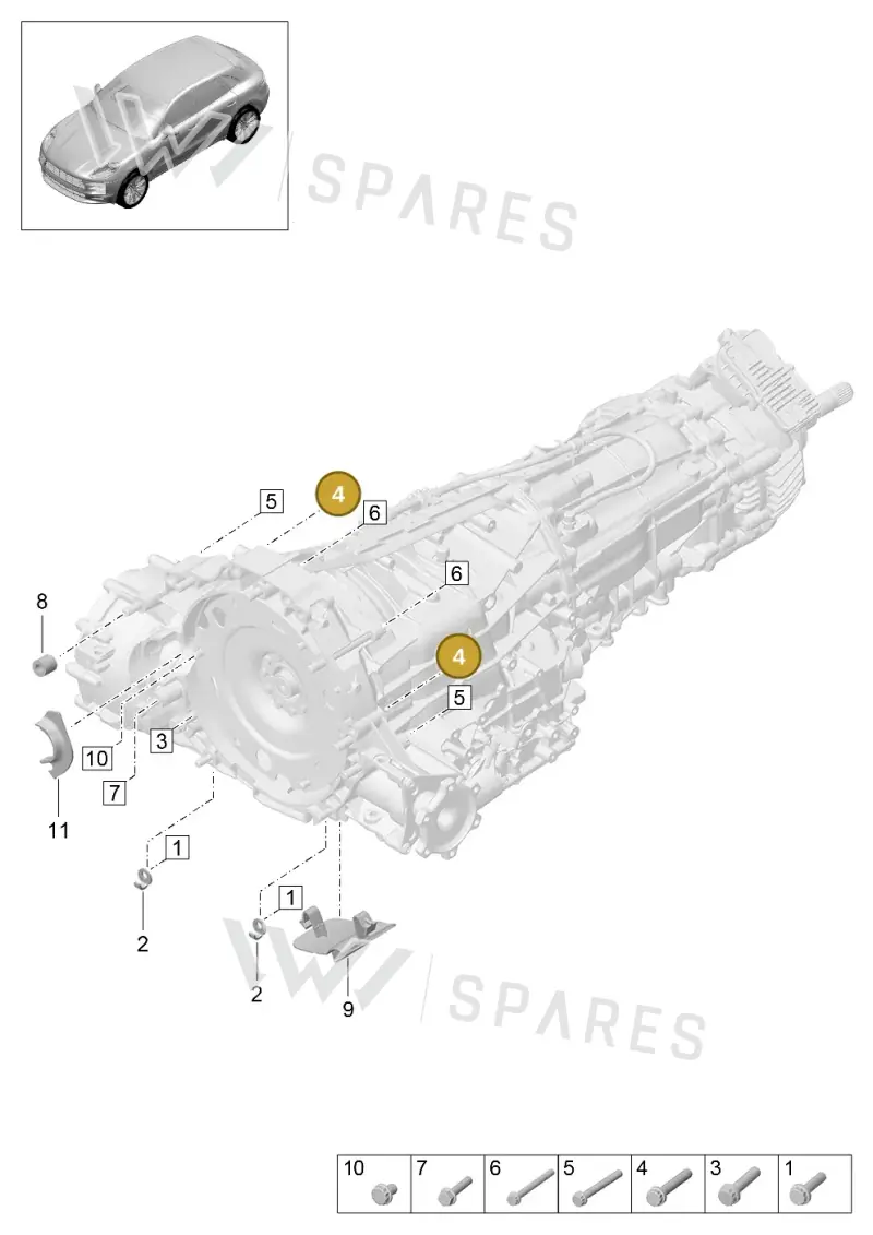 N91129501 — Porsche Macan R4 TFSI (2018-) diagram p52306010, position 4