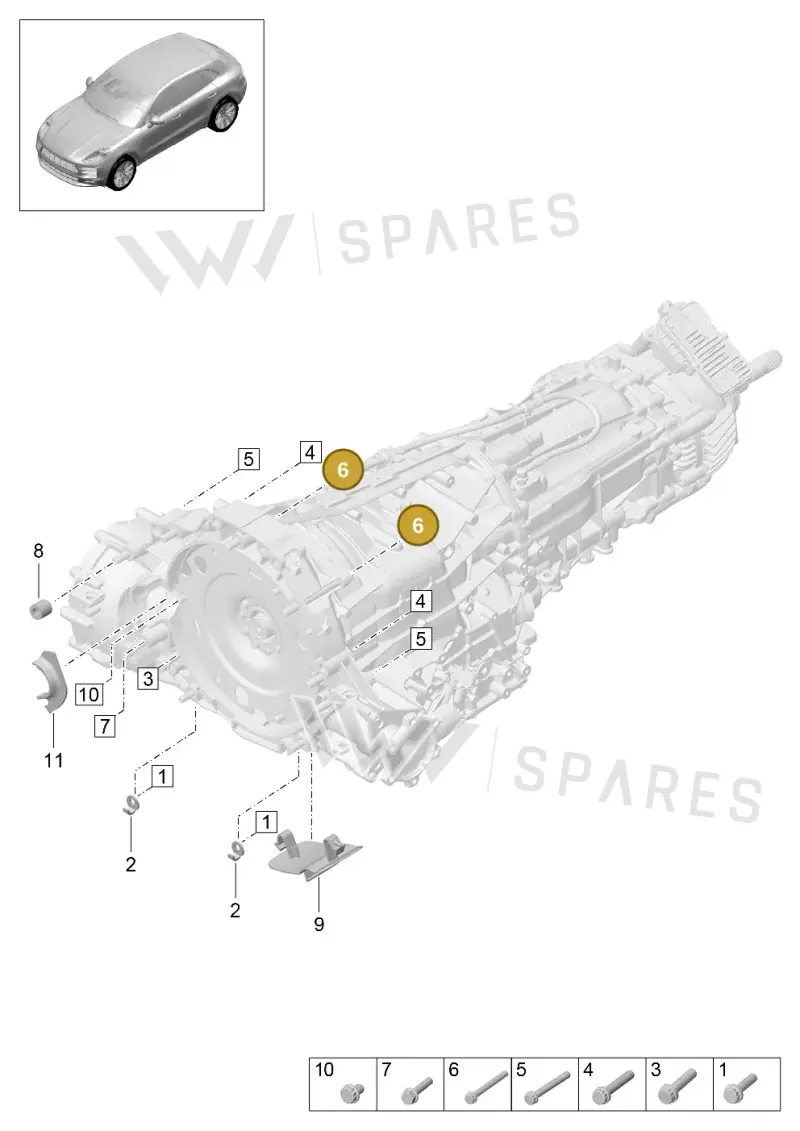 N91129701 — Porsche Macan R4 TFSI (2018-) diagram p52306010, position 6