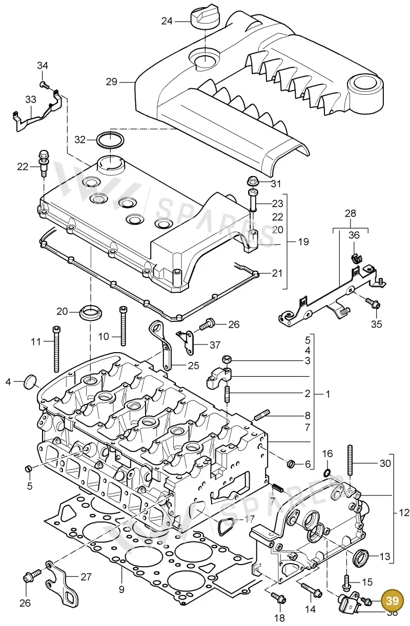 N91132201 — Porsche Cayenne (2002-2006) diagram p24103002, position 39