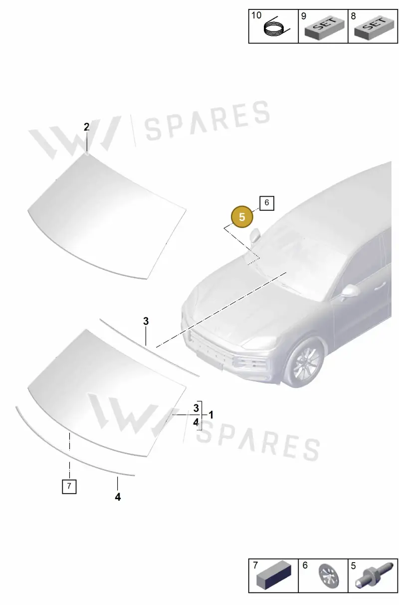N91139001 — Porsche Cayenne Hybrid Coupe (2023-) diagram p60805000, position 5