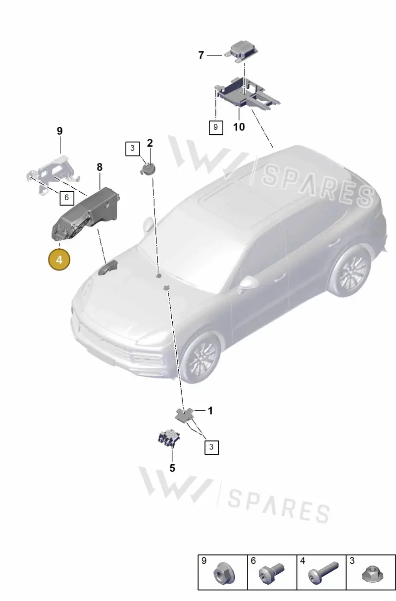 N91148201 — Porsche Cayenne Hybrid Coupe (2023-) diagram p60901600, position 4