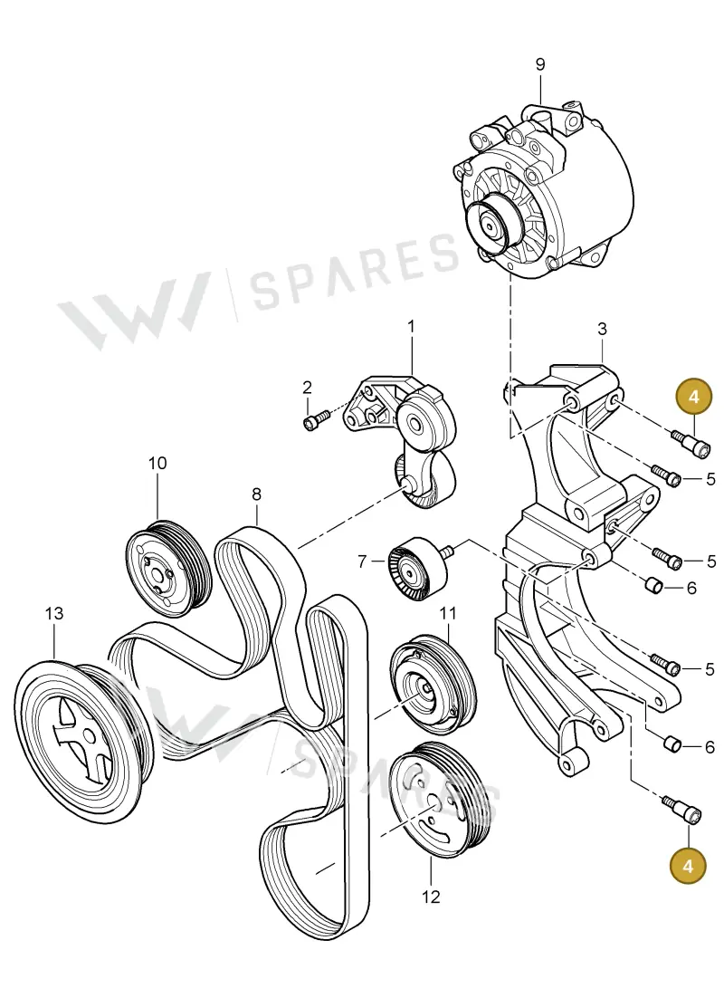 N91151901 — Porsche Cayenne (2007-2010) diagram p31102070, position 4