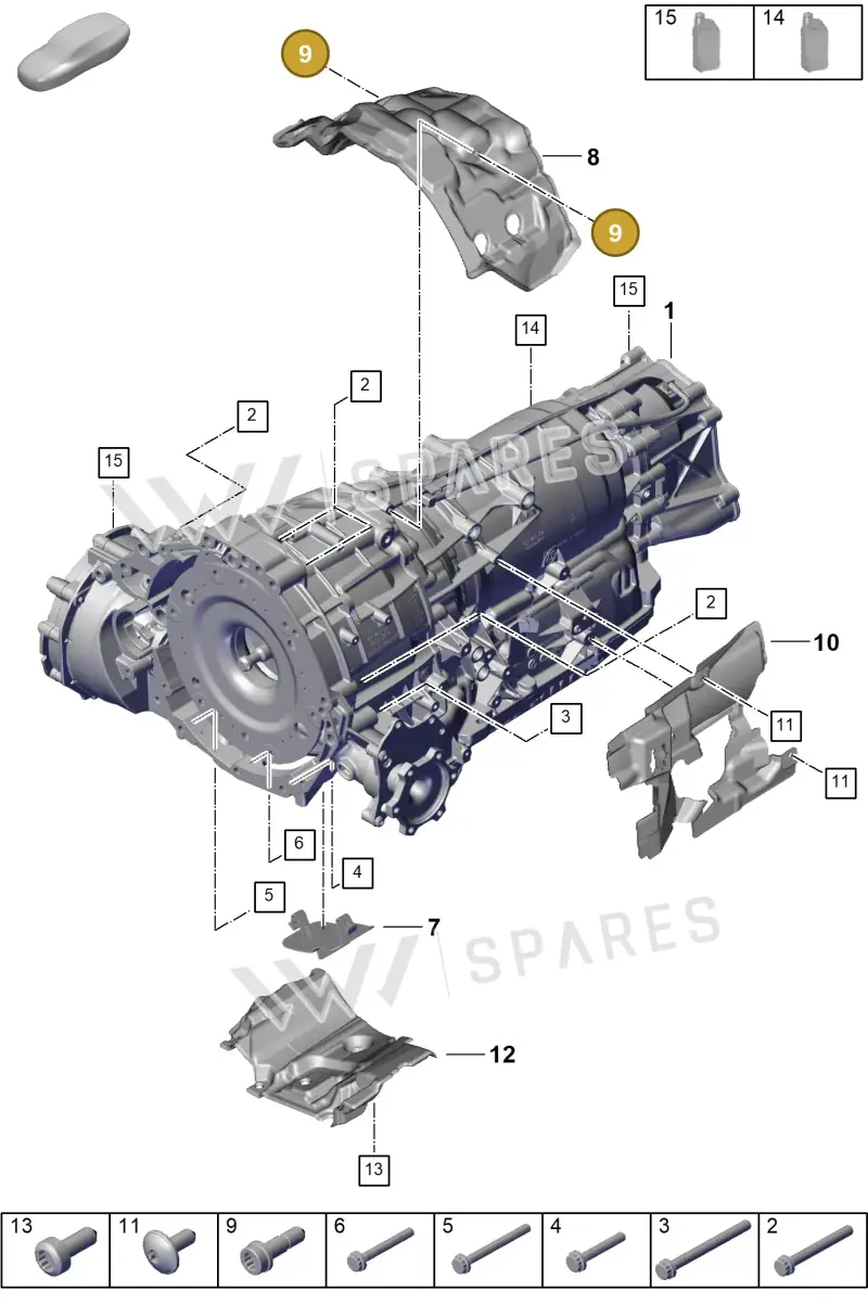 N91151901 — Porsche Cayenne Hybrid Coupe (2023-) diagram p60302000, position 9