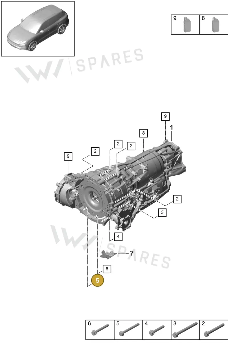 N91153201 — Porsche Cayenne Diesel V6 (2017-2023) diagram p51320000, position 5