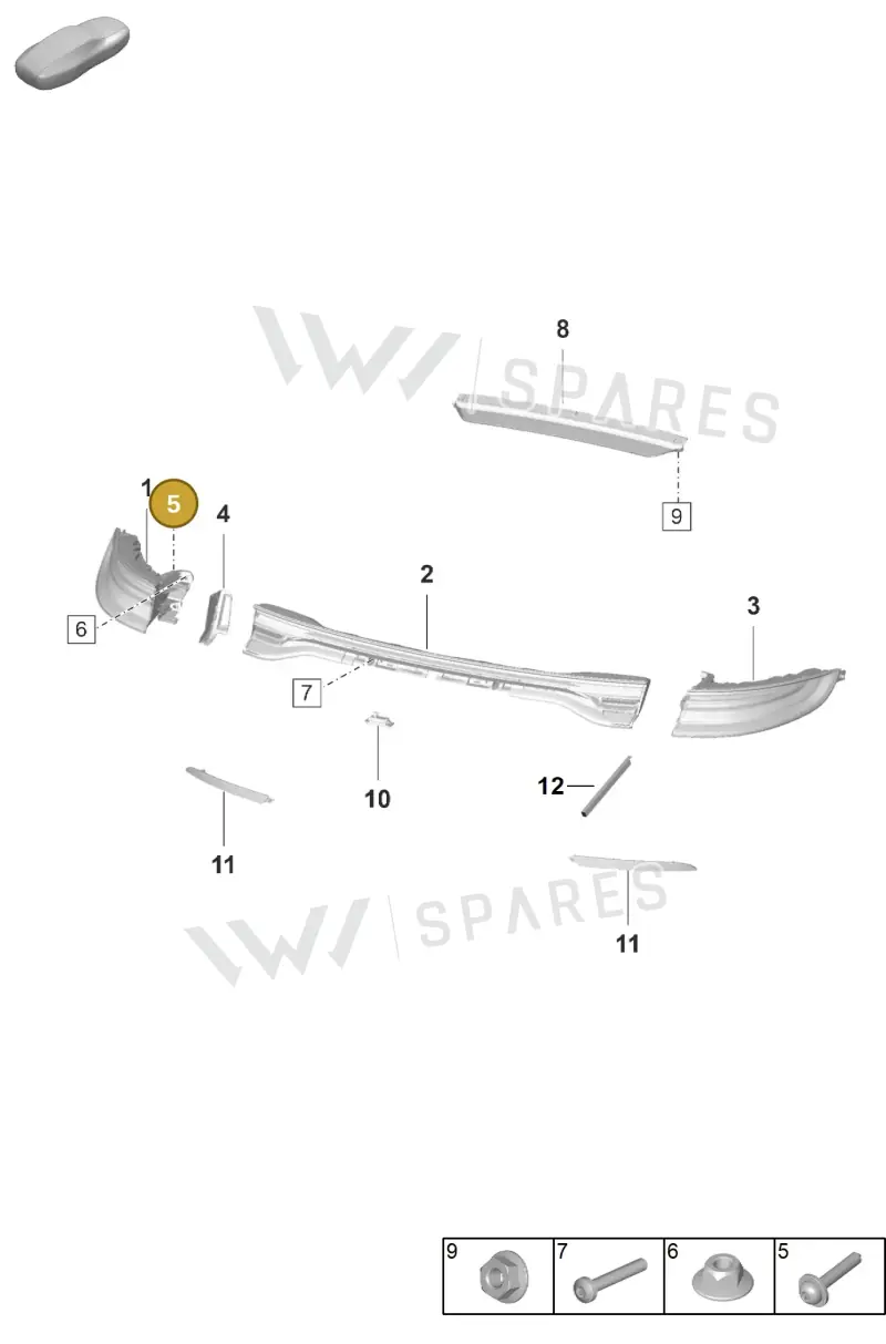 N91165701 — Porsche Panamera 4 Hybrid (2020-2023) diagram p58905005, position 5