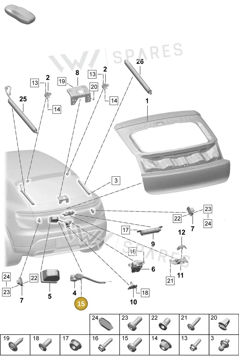 N91166401 — Porsche Macan 4 (2024-) diagram p61803100, position 15