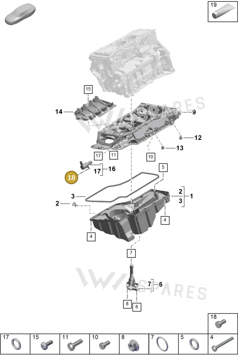 N91173601 — Porsche Cayenne Hybrid Coupe (2023-) diagram p60104100, position 18