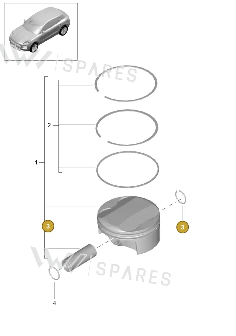 N91176601 — Porsche Macan R4 TFSI (2018-) diagram p52000095, position 3