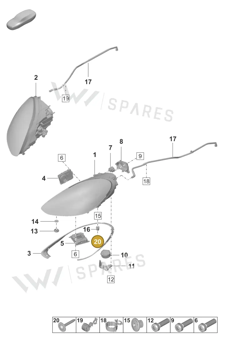N91177602 — Porsche Panamera 4 Hybrid (2020-2023) diagram p58905000, position 20