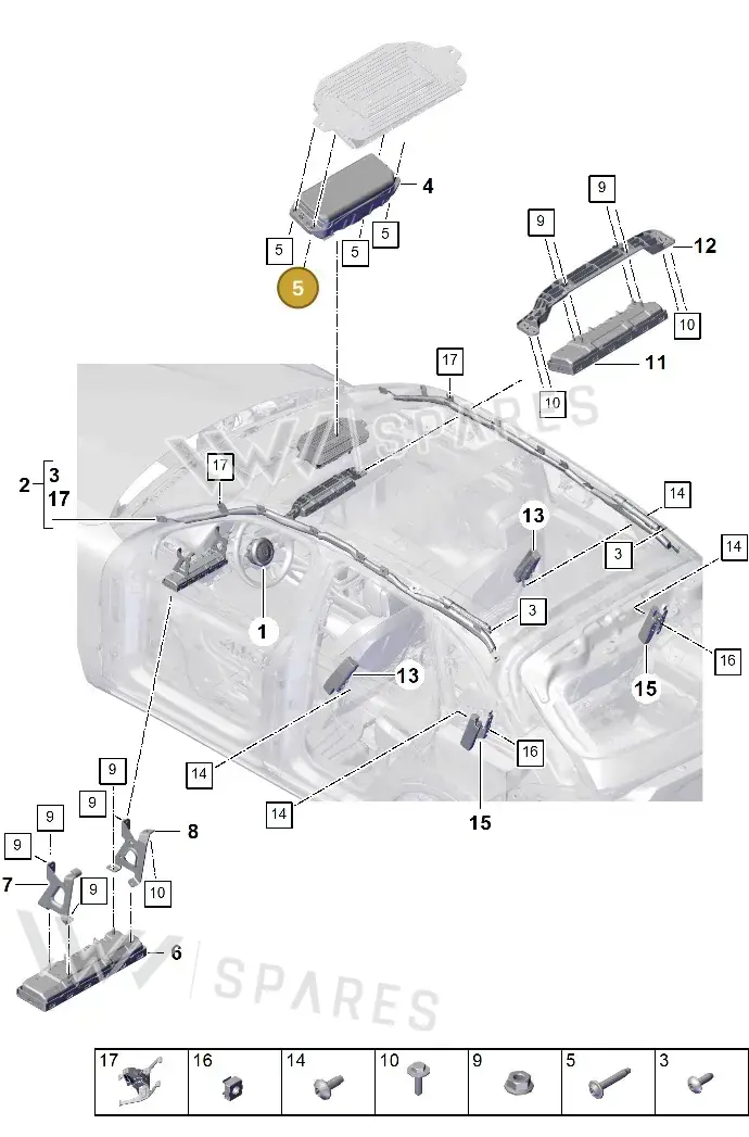 N91182301 — Porsche Cayenne Hybrid Coupe (2023-) diagram p60812500, position 5
