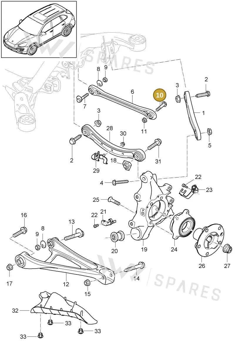 N91183301 — Porsche Cayenne (2010-2018) diagram p37501000, position 10