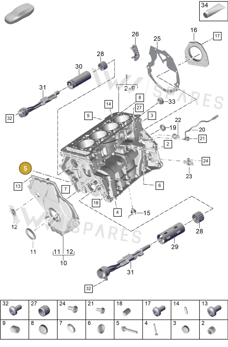 N91187501 — Porsche Cayenne Hybrid Coupe (2023-) diagram p60101100, position 5