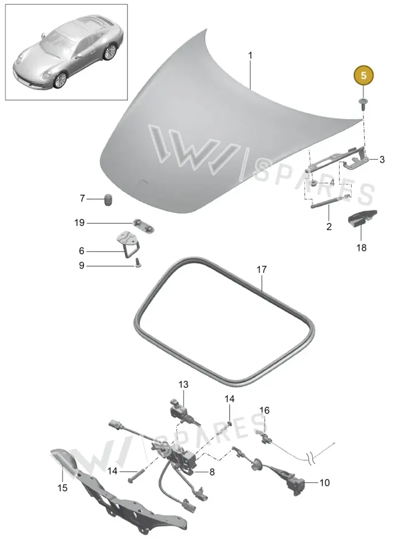 N91188302 — Porsche 991 II Carrera 4 (2016-2019) diagram p47803000, position 5