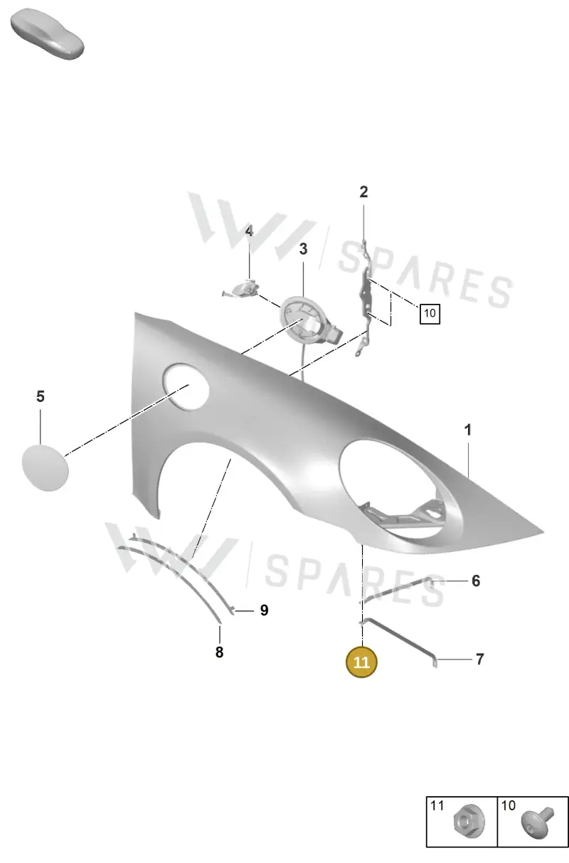 N91189303 — Porsche GT3 RS (2021-) diagram p59801400, position 11