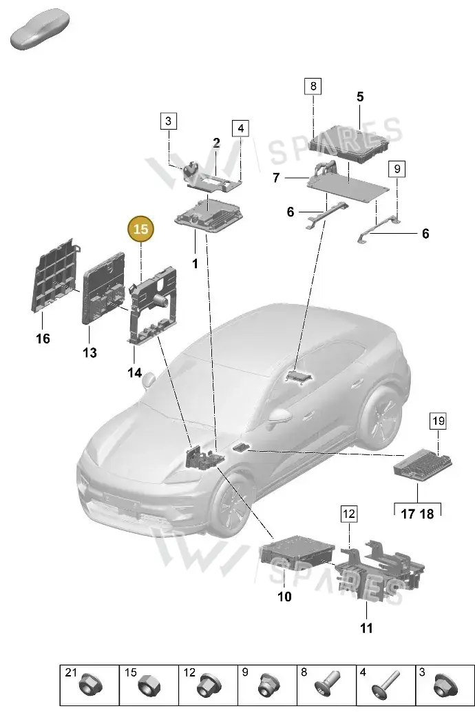N91189303 — Porsche Macan 4 (2024-) diagram p61901010, position 15