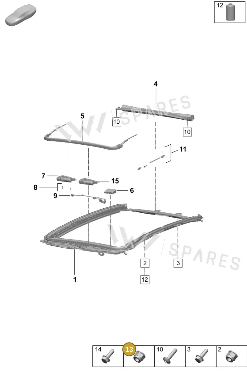 N91205301 — Porsche Macan 4 (2024-) diagram p61811050, position 13