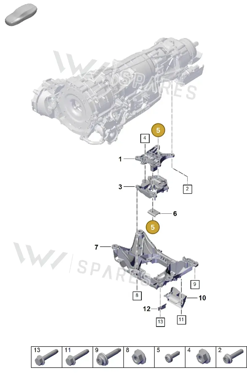 N91208801 — Porsche Cayenne Hybrid Coupe (2023-) diagram p60306010, position 5