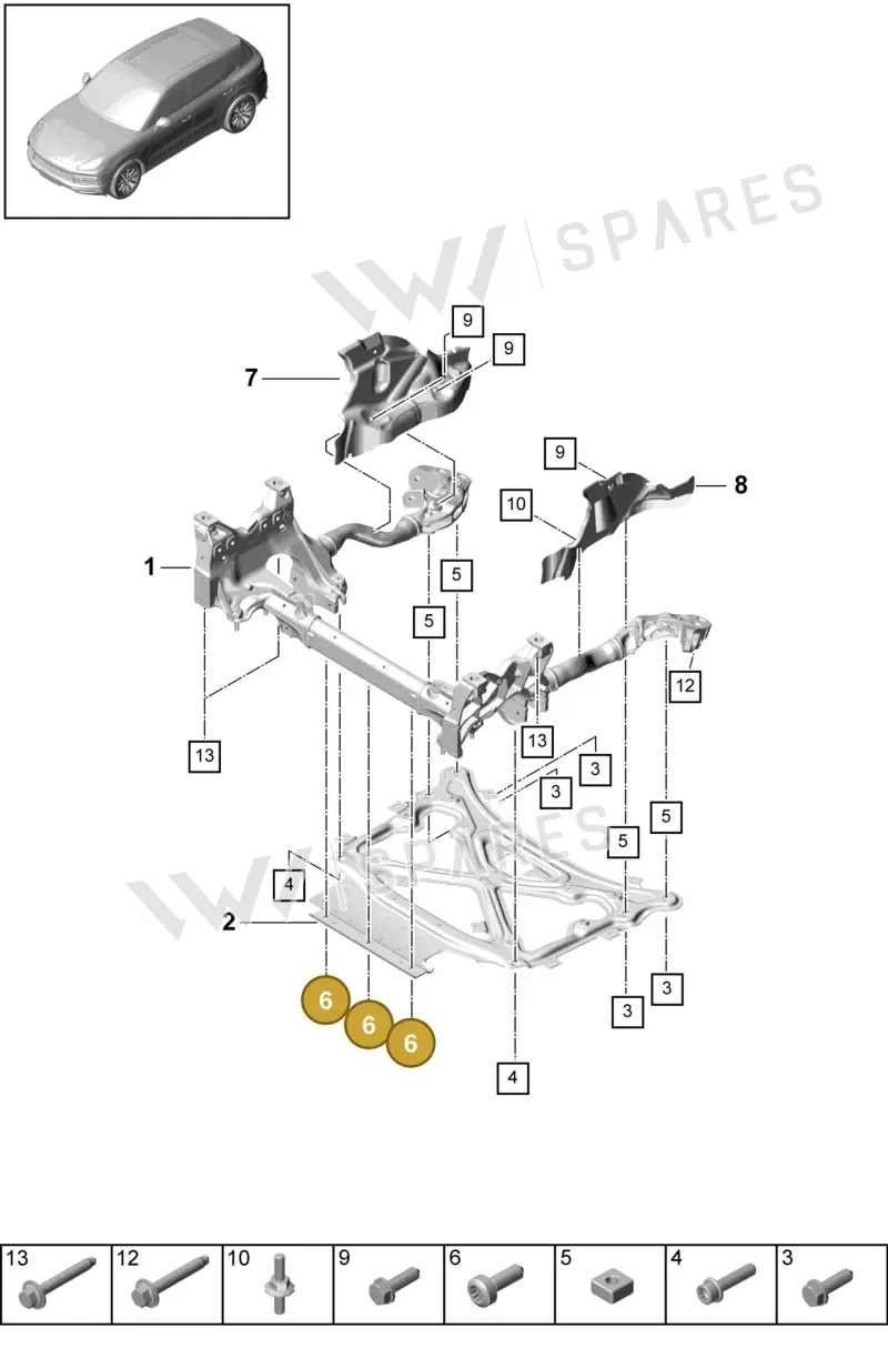N91208802 — Porsche Cayenne Diesel V6 (2017-2023) diagram p51401000, position 6