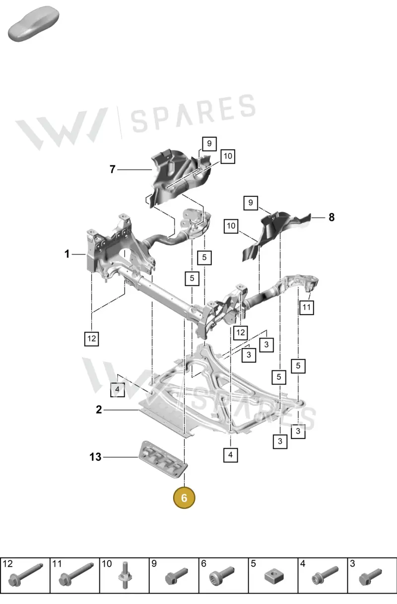 N91208802 — Porsche Cayenne Hybrid Coupe (2023-) diagram p60401000, position 6