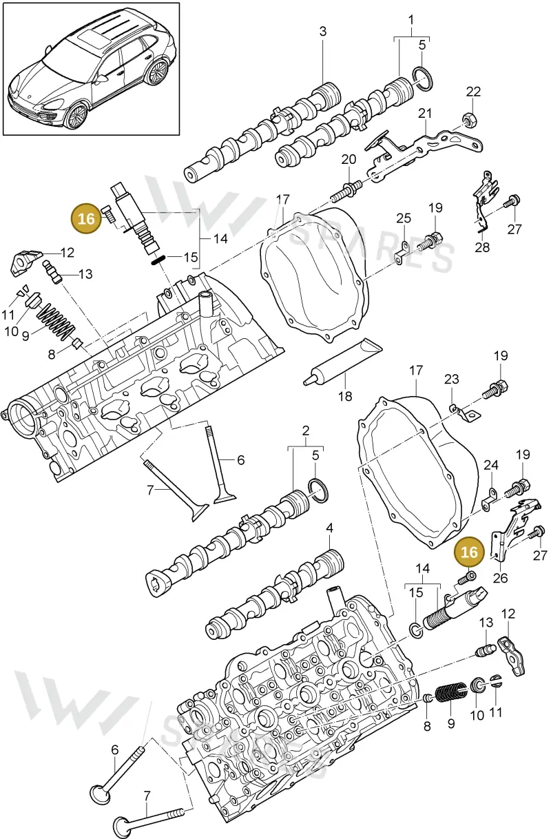 N91211101 — Porsche Cayenne (2010-2018) diagram p37103065, position 16